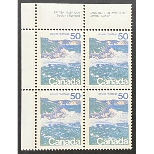 Canada 598aiii Plate Block UL No. 2 VF MNH