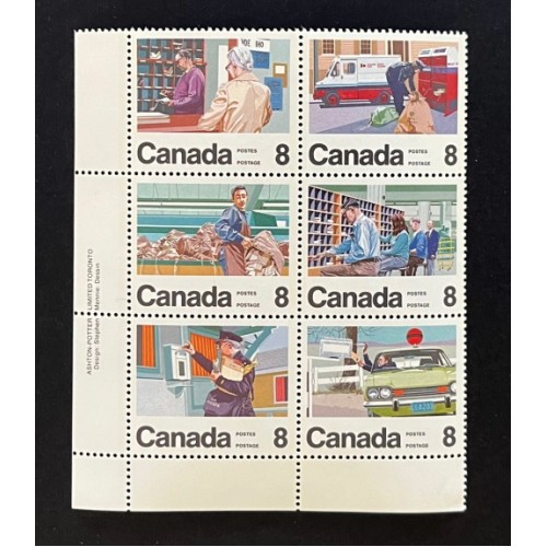 Canada 639a Plate Block LL VF MNH