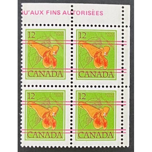 Canada 712xxi Corner Block UR VF MNH