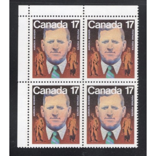 Canada 899 Corner Block UL VF MNH