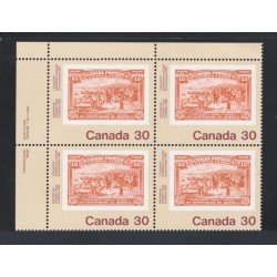 Canada 910 Plate Block UL VF MNH