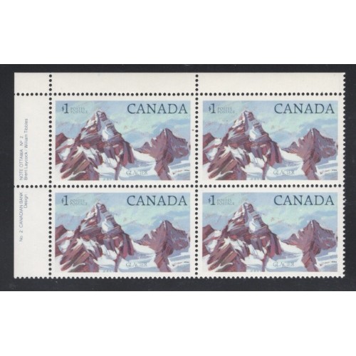 Canada 934iii Plate Block UL No. 2 VF MNH
