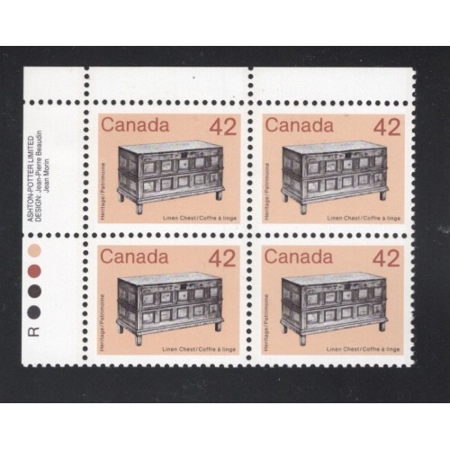 Canada 1081iii Plate Block UL VF MNH