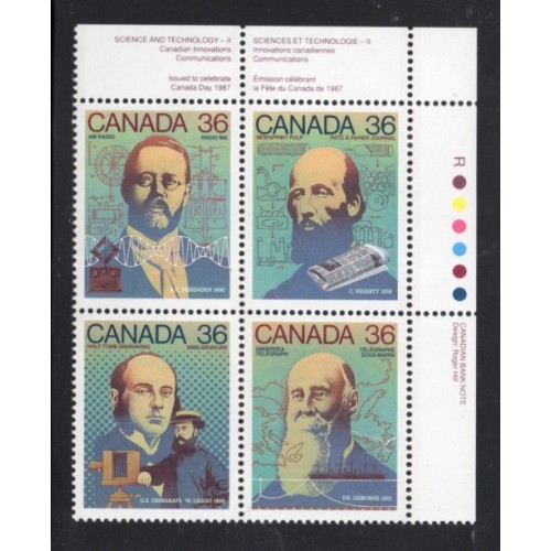 Canada 1138a Plate Block UR VF MNH