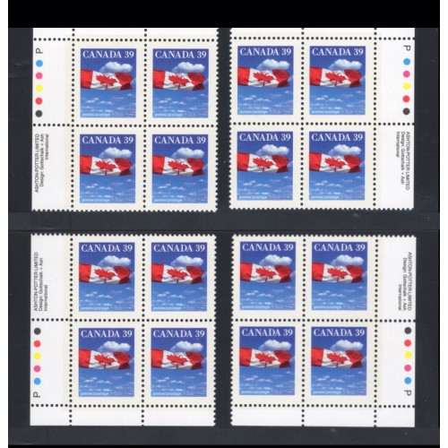 Canada 1166i Plate Blocks Matched Set No. 1 VF MNH