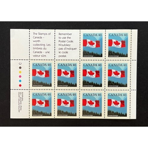Canada 1169b Booklet Pane VF MNH
