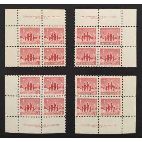 Canada 434 Plate Blocks Matched Set No. 1 F-VF MNH