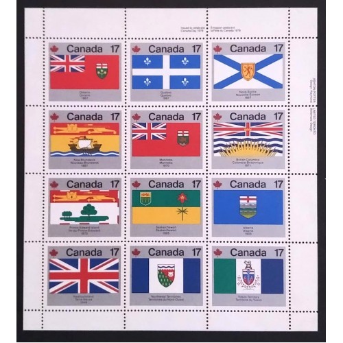 Canada 832a Mini Pane UR Inscription