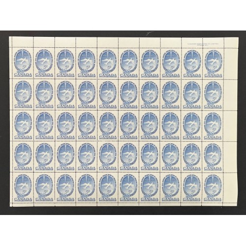 Canada 354 Sheet UR No. 1 VF MNH