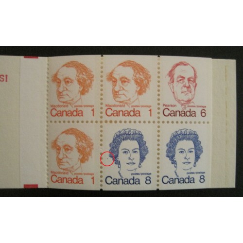 Canada BK74a (BK74p) Booklet - Stranraer w/ Variety 593xv