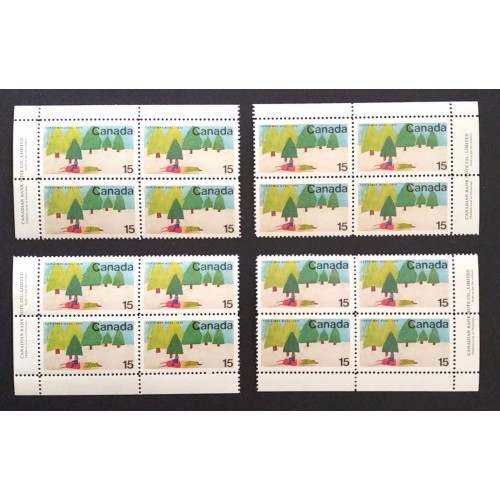 Canada 530 Plate Blocks Matched Set VF MNH