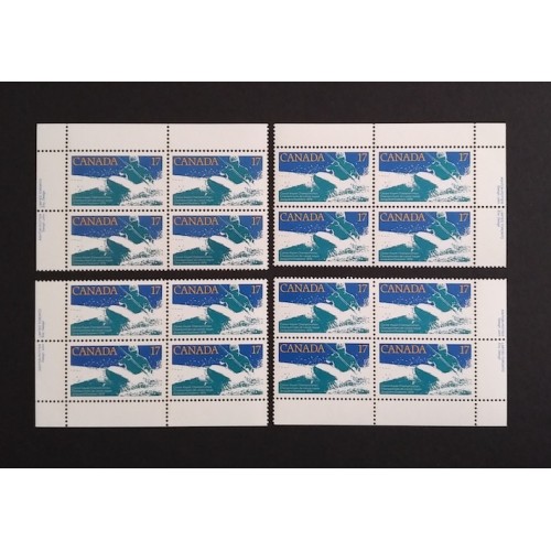 Canada 833 Plate Blocks Matched Set VF MNH