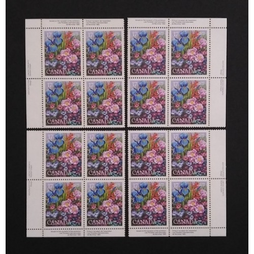 Canada 855 Plate Blocks Matched Set VF MNH