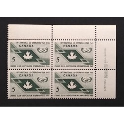 Canada 437 Plate Block UR No. 1 VF MNH