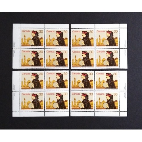 Canada 954 Plate Blocks Matched Set VF MNH
