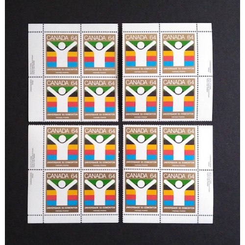 Canada 982 Plate Blocks Matched Set VF MNH