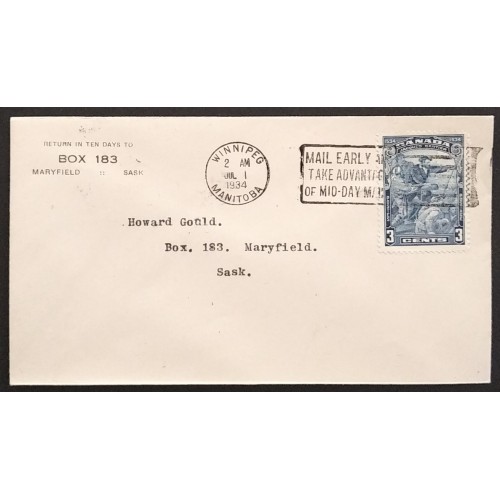 Canada 208 First Day Cover 1934 XF