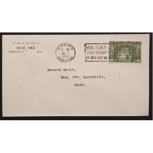 Canada 209 First Day Cover 1934 XF