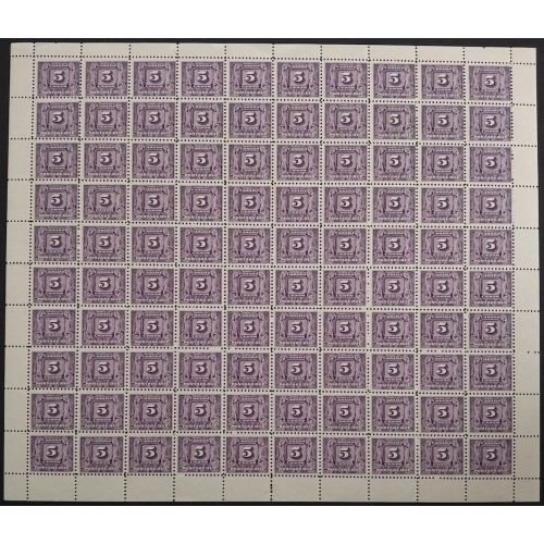 Canada J9 Sheet Rare F-VF MNH