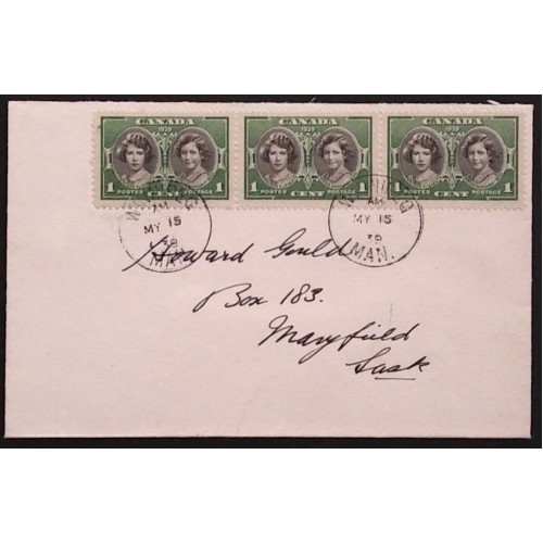 Canada 246 X 3 on First Day Cover 1939 XF
