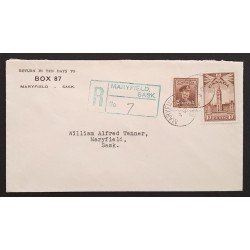 Canada 250|257 on 1943 Cover Registered Mail XF