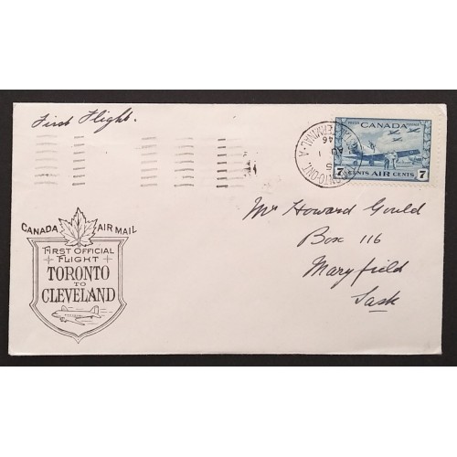 Canada C8 on 1946 First Flight Cover XF