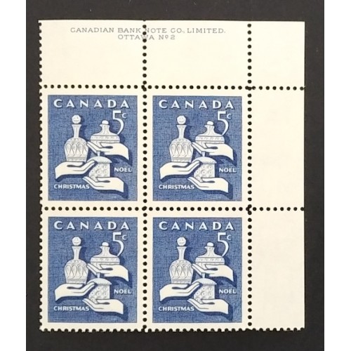 Canada 444 Plate Block UR No. 1 VF MNH