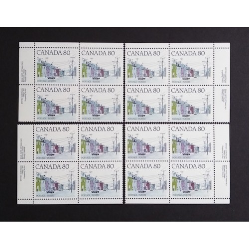 Canada 725 Plate Blocks Matched Set VF MNH