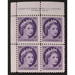 Canada 340 Plate Block UL No. 12N F MNH