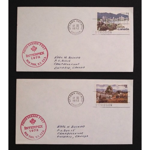 Canada 600-1 First Day Covers XF