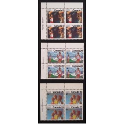 Canada 681-3 Plate Blocks UL VF MNH
