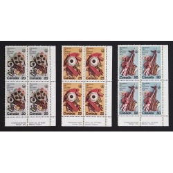 Canada 684-6 Plate Blocks LR VF MNH