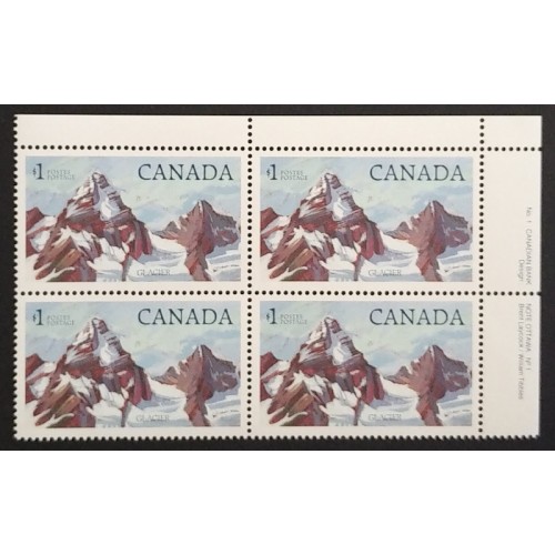 Canada 934 Plate Block UR No.1 VF MNH