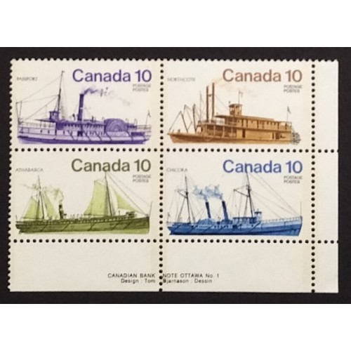 Canada 703a Plate Block LR No. 1 VF MNH