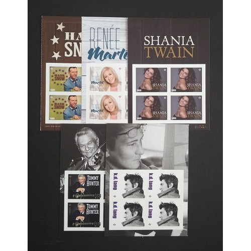 Canada 2766a-70a Part Booklet Panes Face Value $18.40 MNH