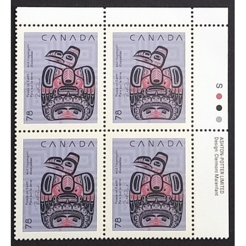 Canada 1296 Plate Block UR VF MNH
