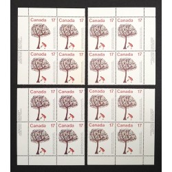 Canada 842 Plate Blocks Matched Set VF MNH