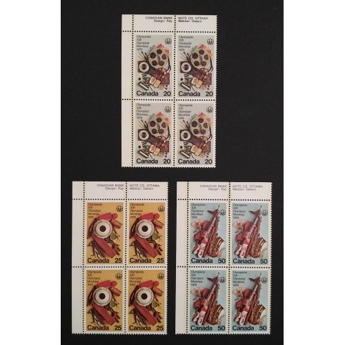 Canada 684-6 Plate Blocks UL VF MNH