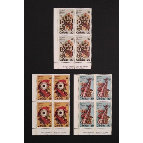 Canada 684-6 Plate Blocks LL VF MNH