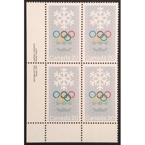 Canada 689 Plate Block LL VF MNH