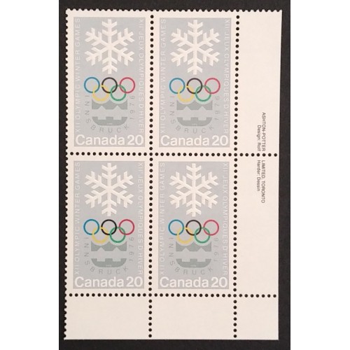 Canada 689 Plate Block LR VF MNH