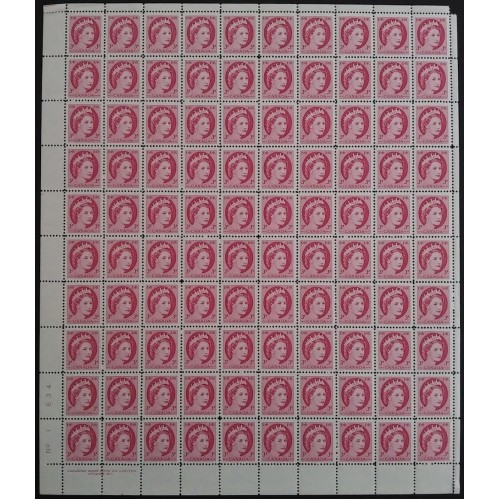 Canada 339iii Sheet Plate No. 1 Rare VF MNH