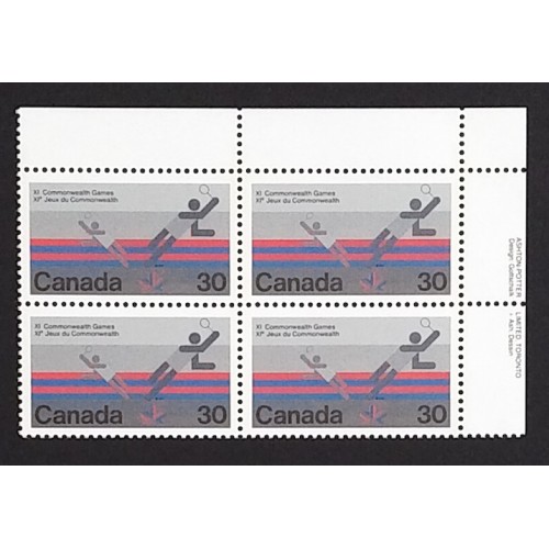 Canada 758 Plate Block UR VF MNH