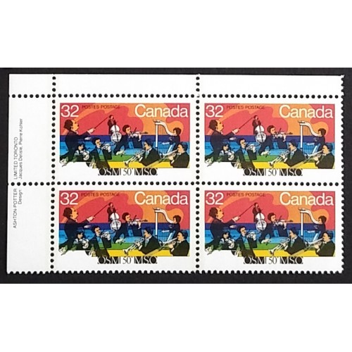Canada 1010 Plate Block UL VF MNH