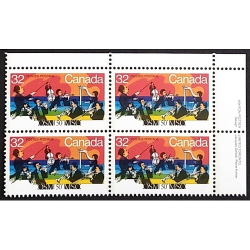 Canada 1010 Plate Block UR VF MNH