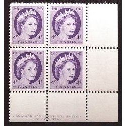 Canada 340 Plate Block LR No. 16 VF MNH