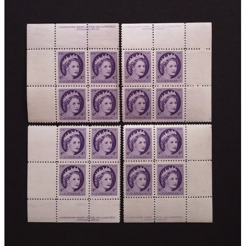 Canada 340 Plate Blocks Matched Set No. 15 VF MNH