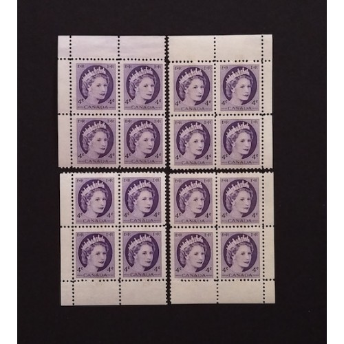 Canada 340p Corner Blocks Matched Set VF MNH