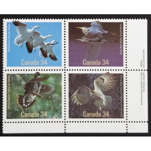 Canada 1098a Plate Block LR VF MNH