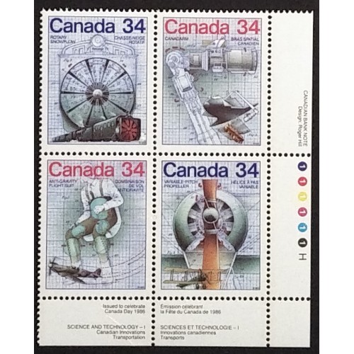 Canada 1102a Plate Block LR VF MNH